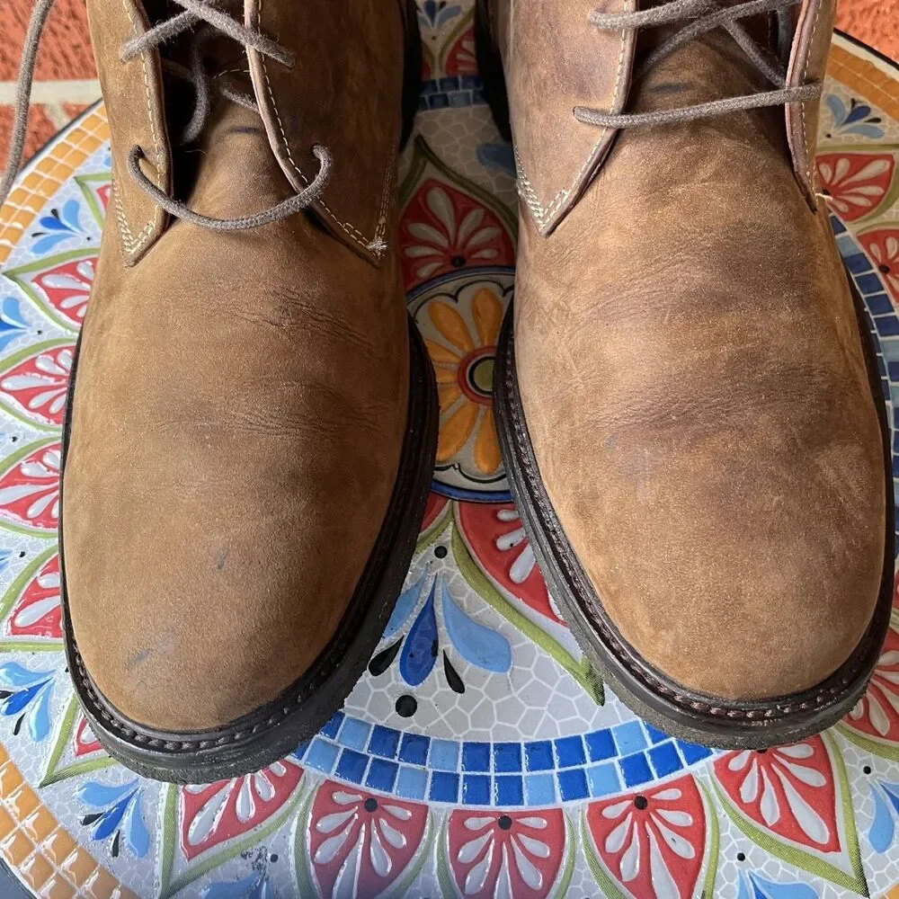 Johnston & Murphy Copeland Chukka Mens 11 Brown Oiled Full Grain Leather Boots